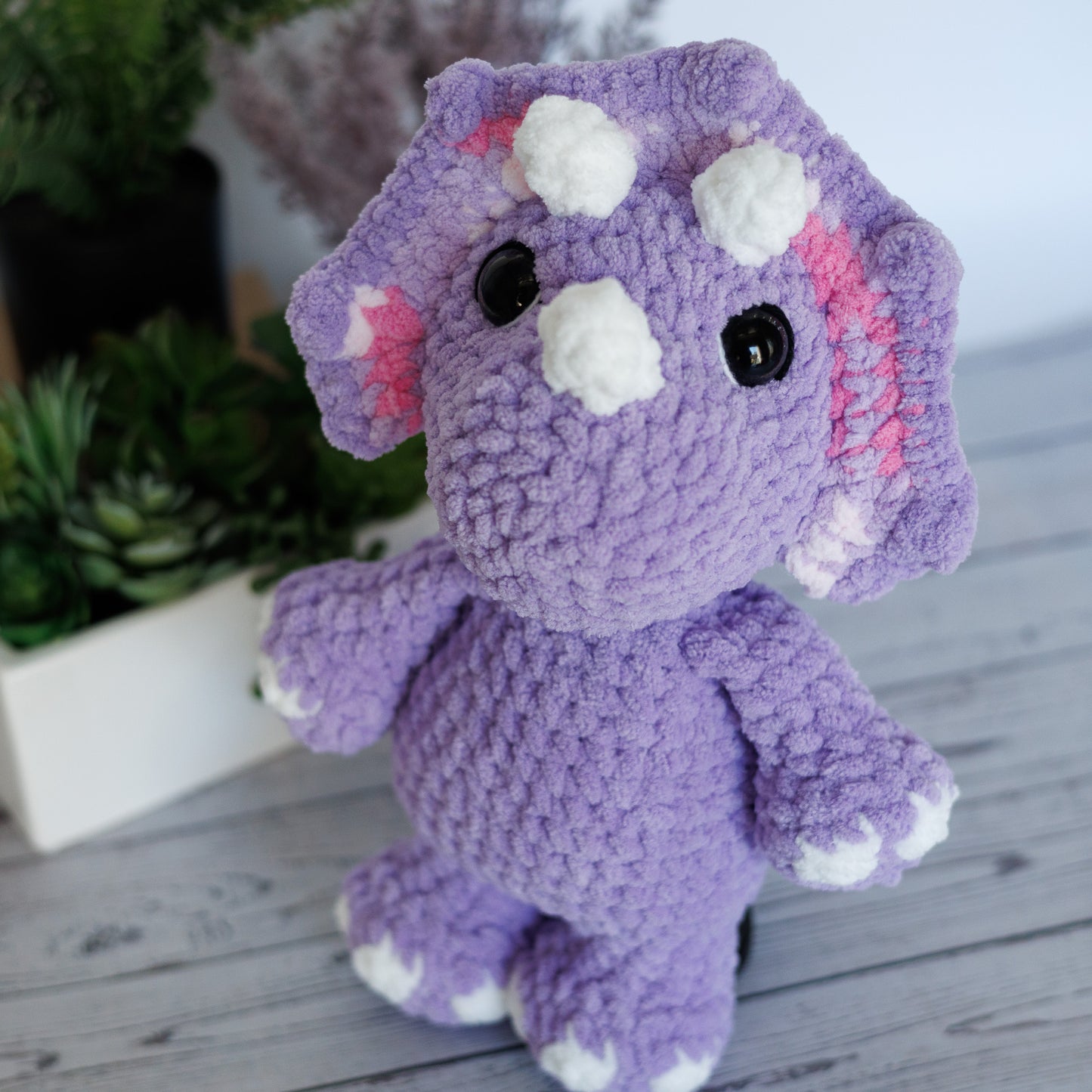 Triceratops Crochet Plush Toy
