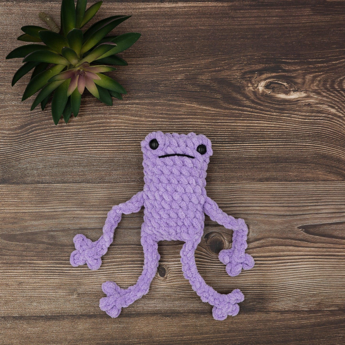 4Stitches Designs 10 Inch Frog Plush Toy - Hand-Made Stuffed Animal Gift for Kids