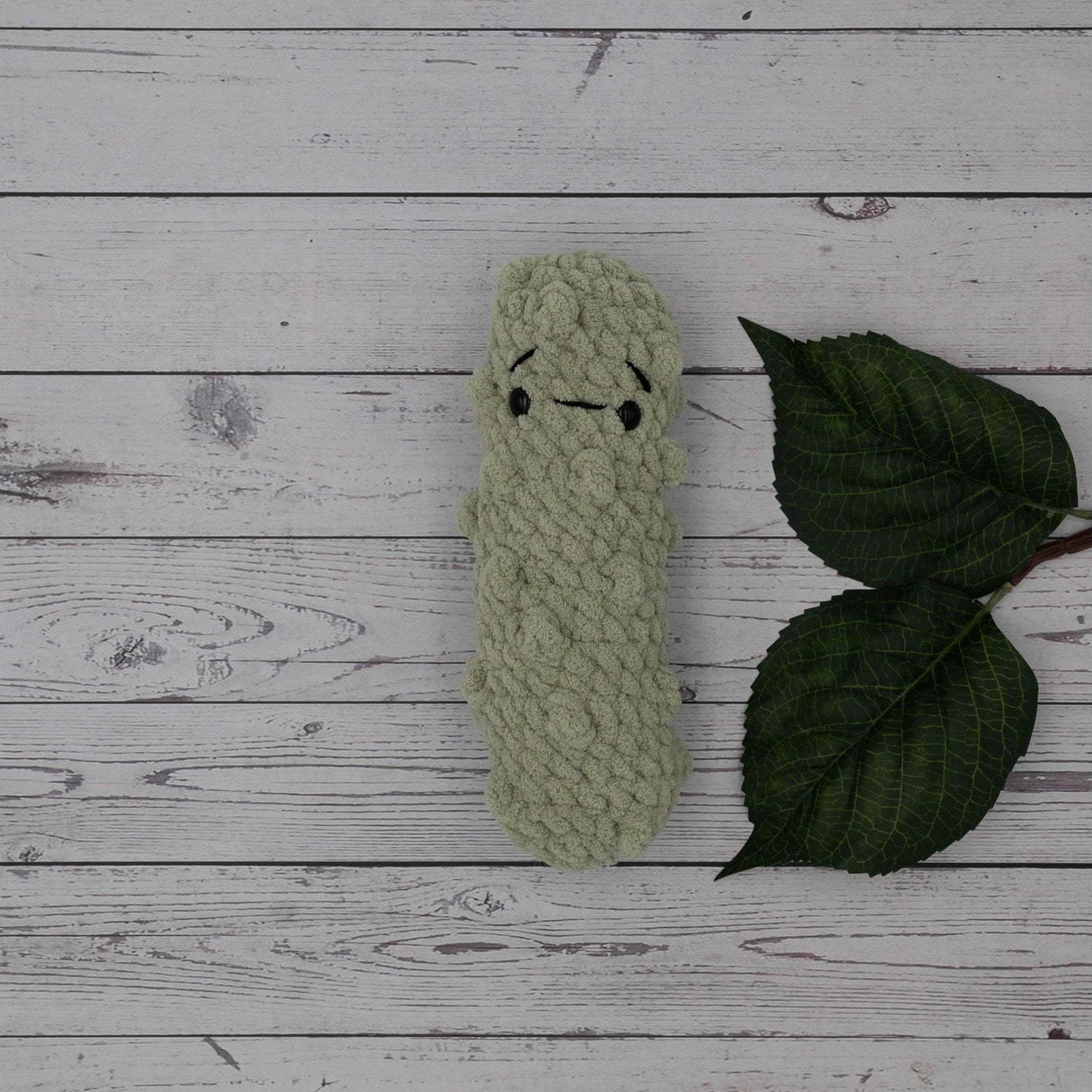 4Stitches Designs 10 Inch Crochet Pickle Plush Toy
