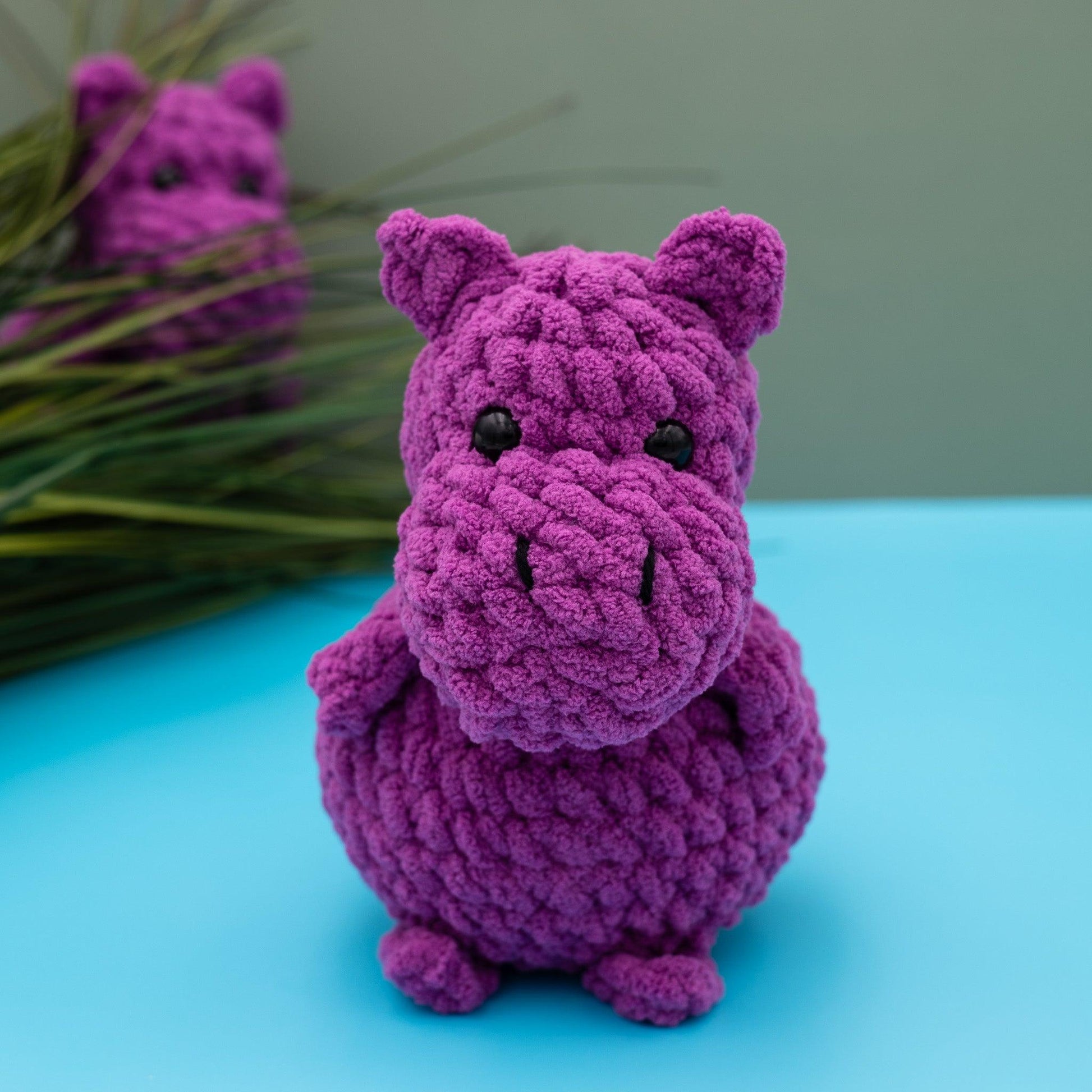 Hippo Crochet Plush Toy