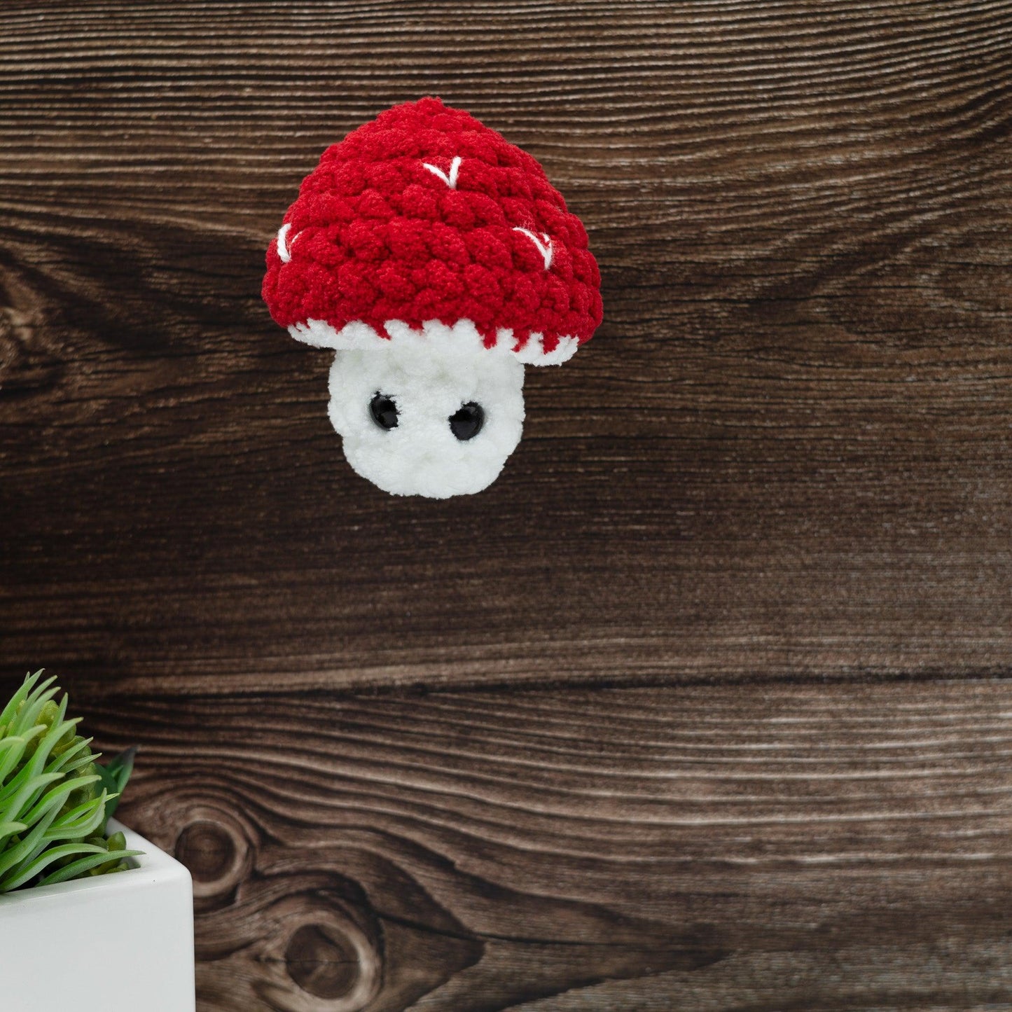 Mushroom Crochet Backpack Charm
